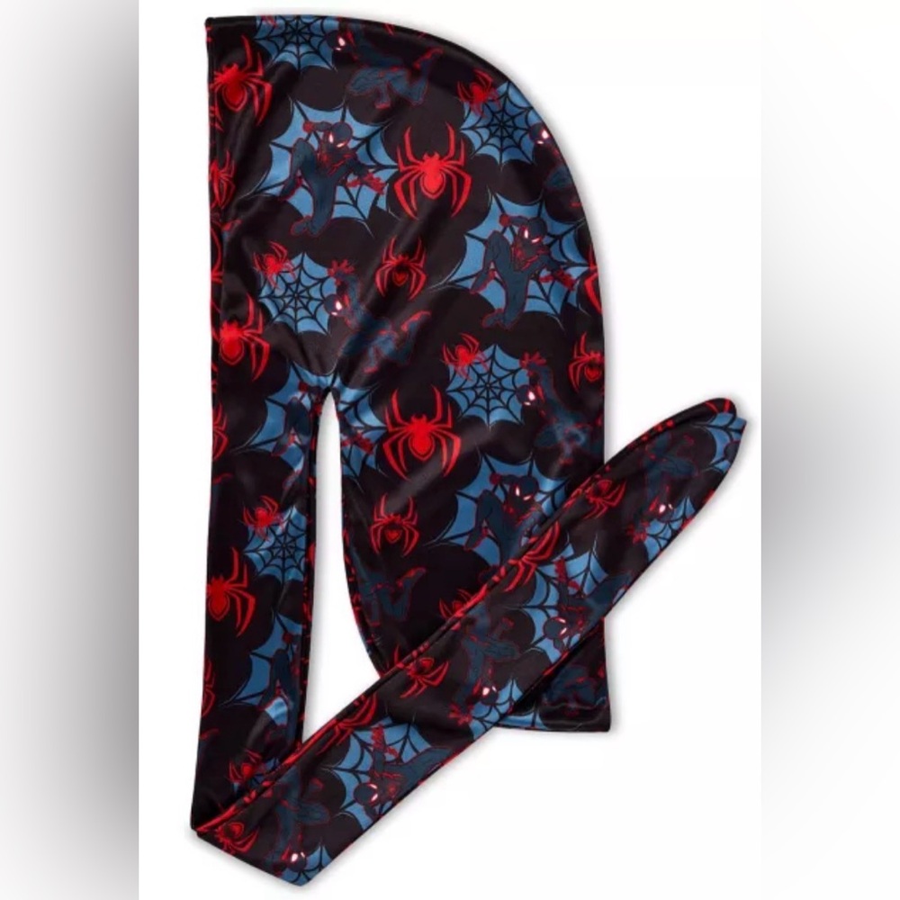 Marvel Black Red Blue Spider Web Print Durag